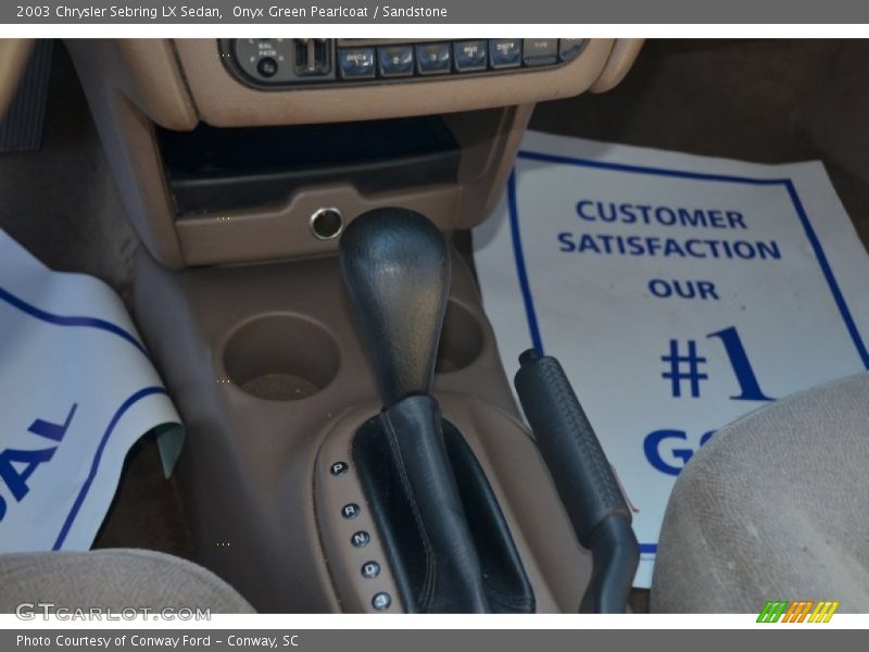 Onyx Green Pearlcoat / Sandstone 2003 Chrysler Sebring LX Sedan