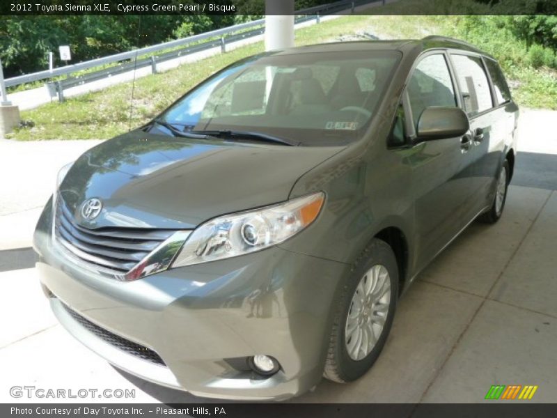 Cypress Green Pearl / Bisque 2012 Toyota Sienna XLE