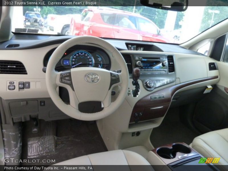 Cypress Green Pearl / Bisque 2012 Toyota Sienna XLE