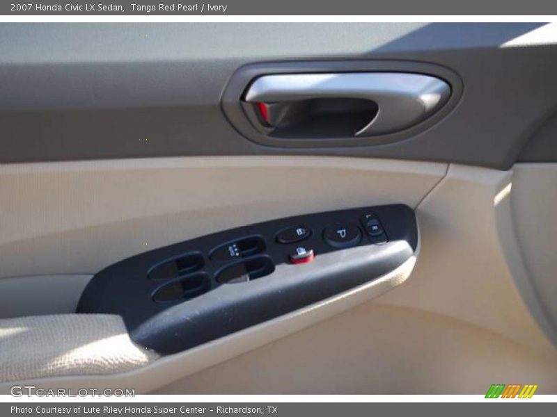 Tango Red Pearl / Ivory 2007 Honda Civic LX Sedan