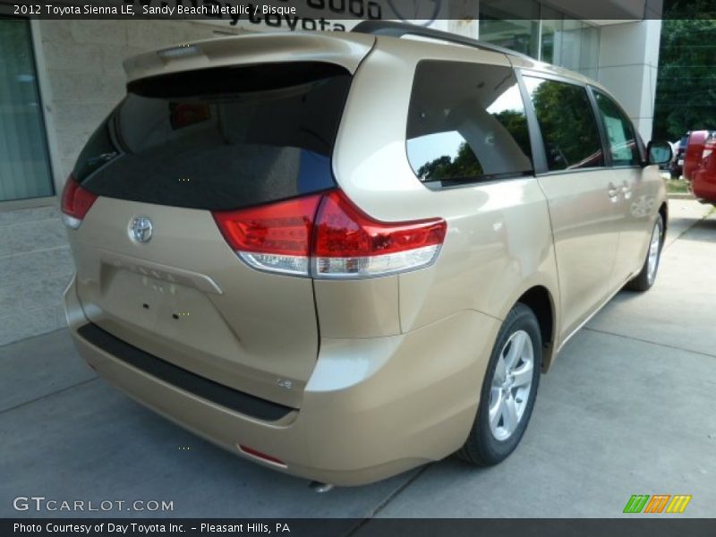 Sandy Beach Metallic / Bisque 2012 Toyota Sienna LE