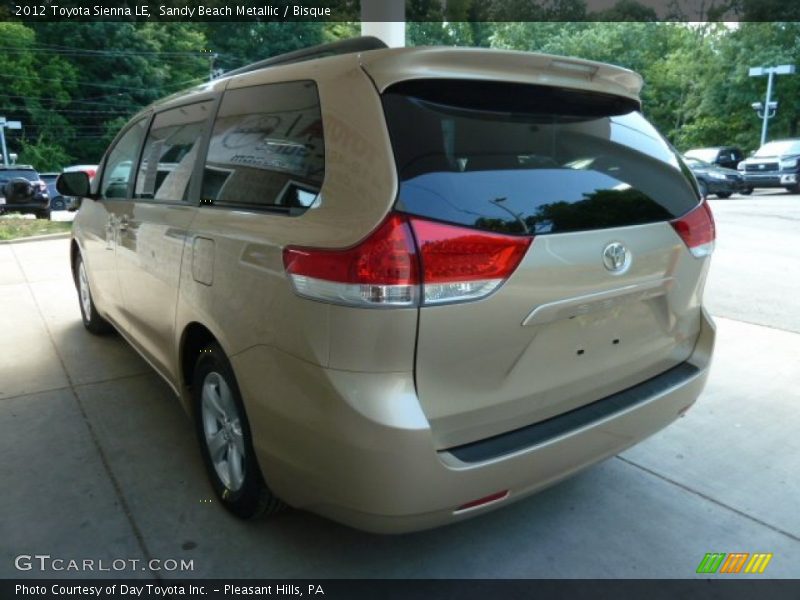 Sandy Beach Metallic / Bisque 2012 Toyota Sienna LE