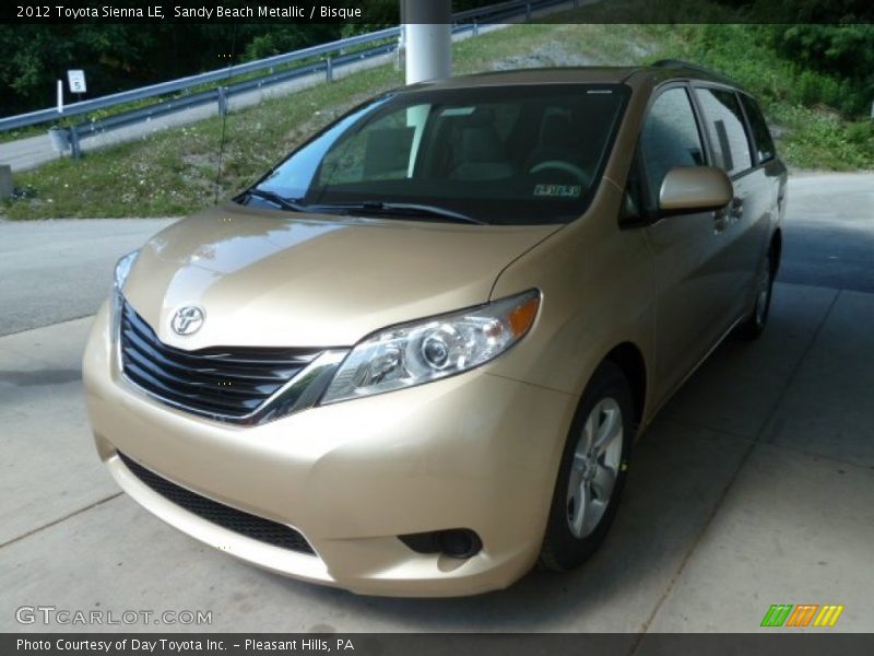 Sandy Beach Metallic / Bisque 2012 Toyota Sienna LE