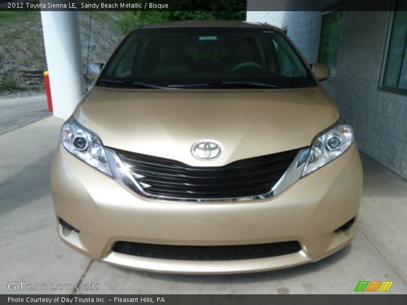 Sandy Beach Metallic / Bisque 2012 Toyota Sienna LE