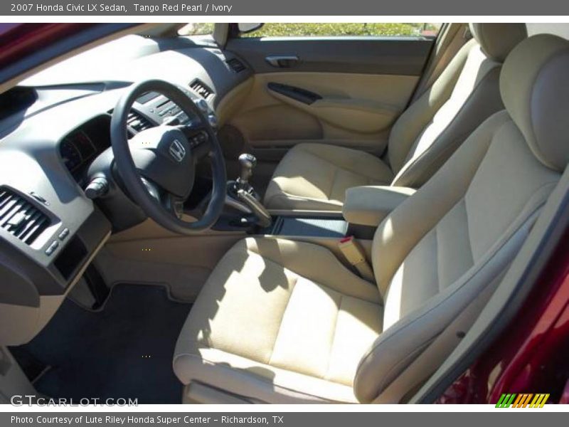 Tango Red Pearl / Ivory 2007 Honda Civic LX Sedan