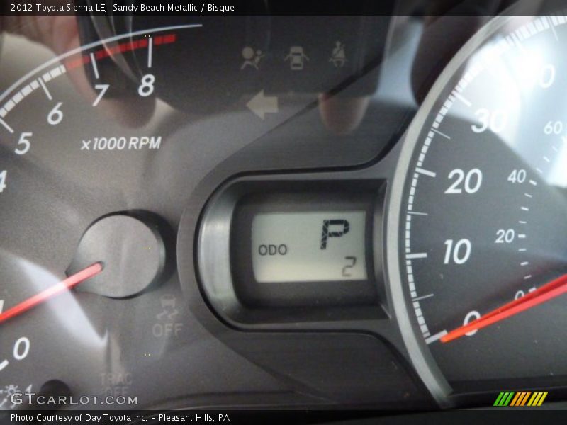 Sandy Beach Metallic / Bisque 2012 Toyota Sienna LE