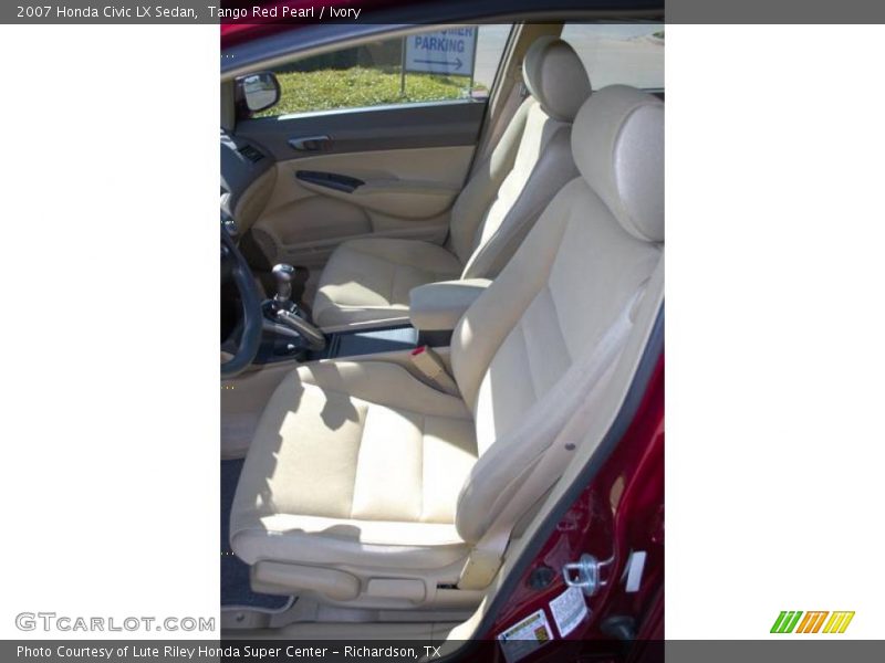 Tango Red Pearl / Ivory 2007 Honda Civic LX Sedan