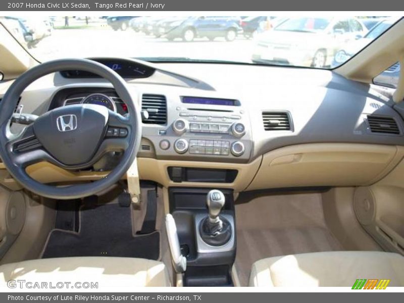 Tango Red Pearl / Ivory 2007 Honda Civic LX Sedan