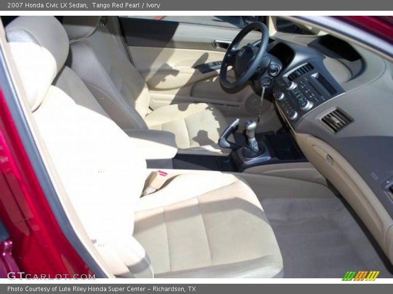 Tango Red Pearl / Ivory 2007 Honda Civic LX Sedan