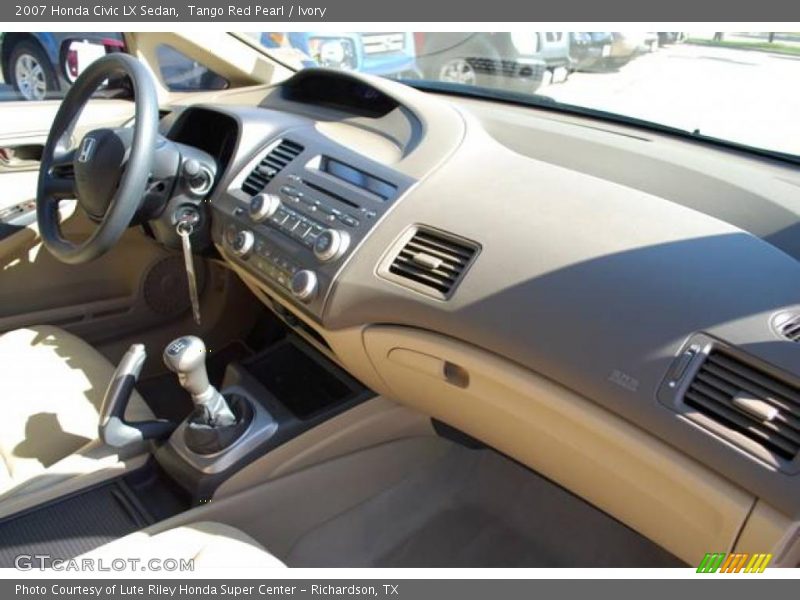 Tango Red Pearl / Ivory 2007 Honda Civic LX Sedan
