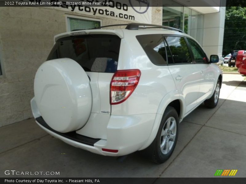 Blizzard White Pearl / Ash 2012 Toyota RAV4 Limited 4WD