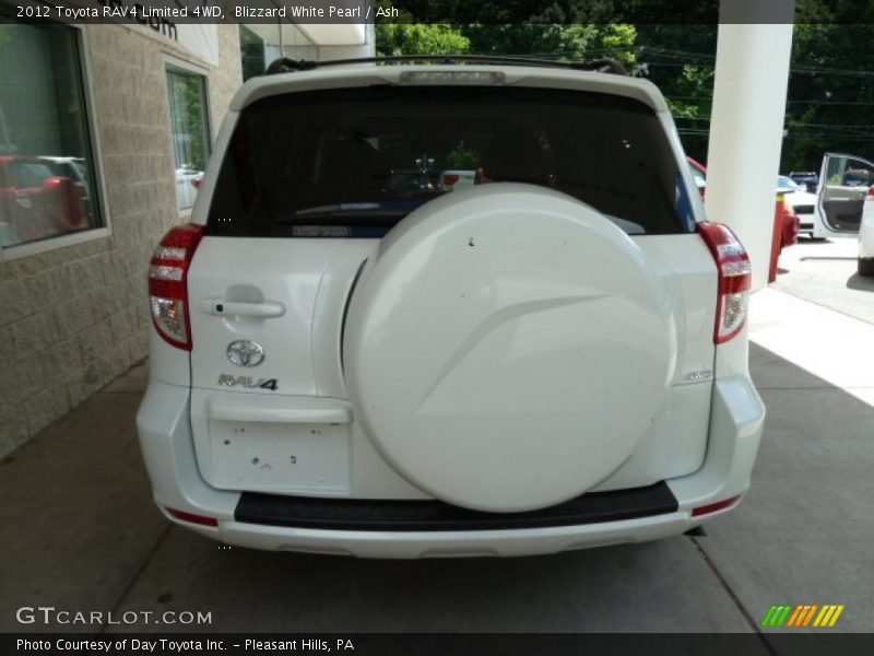 Blizzard White Pearl / Ash 2012 Toyota RAV4 Limited 4WD