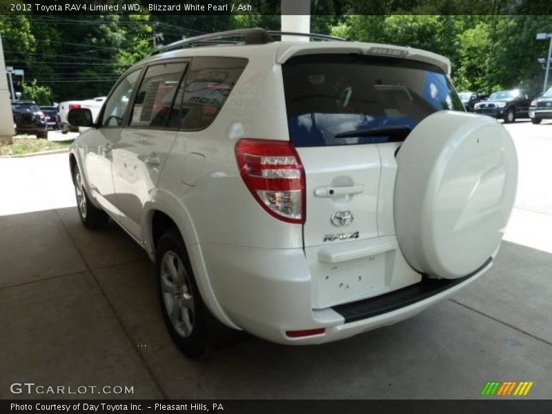 Blizzard White Pearl / Ash 2012 Toyota RAV4 Limited 4WD