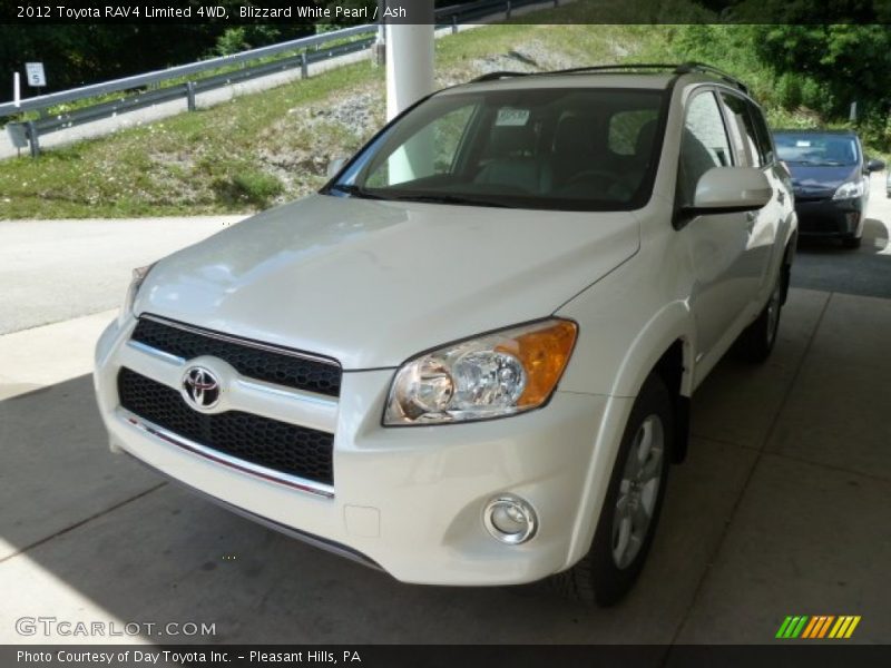 Blizzard White Pearl / Ash 2012 Toyota RAV4 Limited 4WD