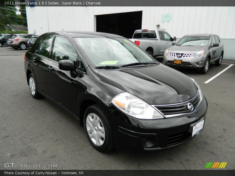 Super Black / Charcoal 2011 Nissan Versa 1.8 S Sedan