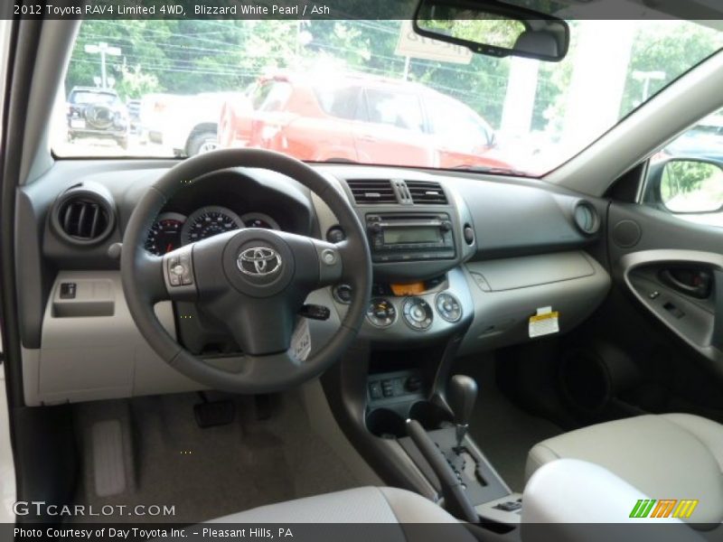Blizzard White Pearl / Ash 2012 Toyota RAV4 Limited 4WD