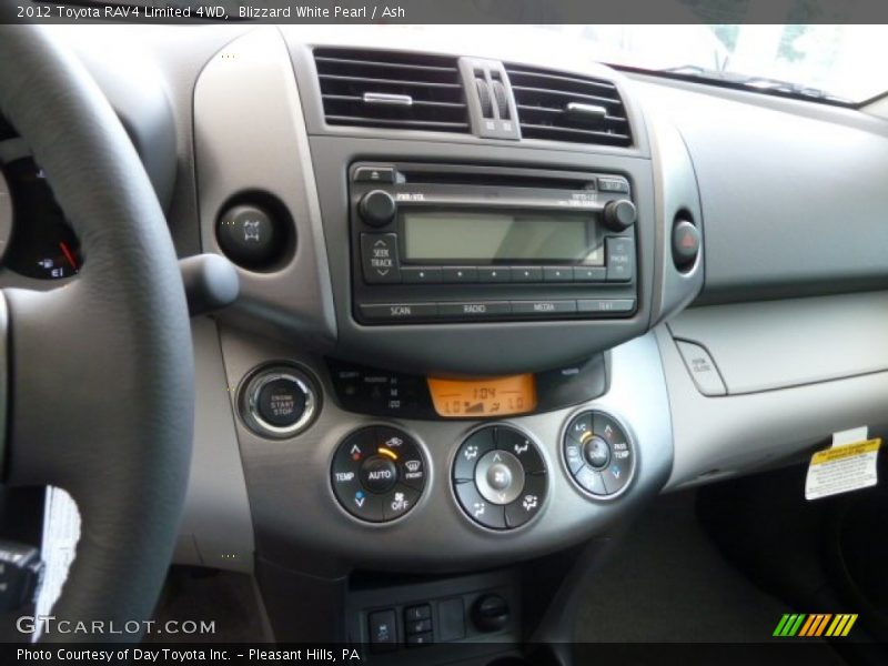 Blizzard White Pearl / Ash 2012 Toyota RAV4 Limited 4WD