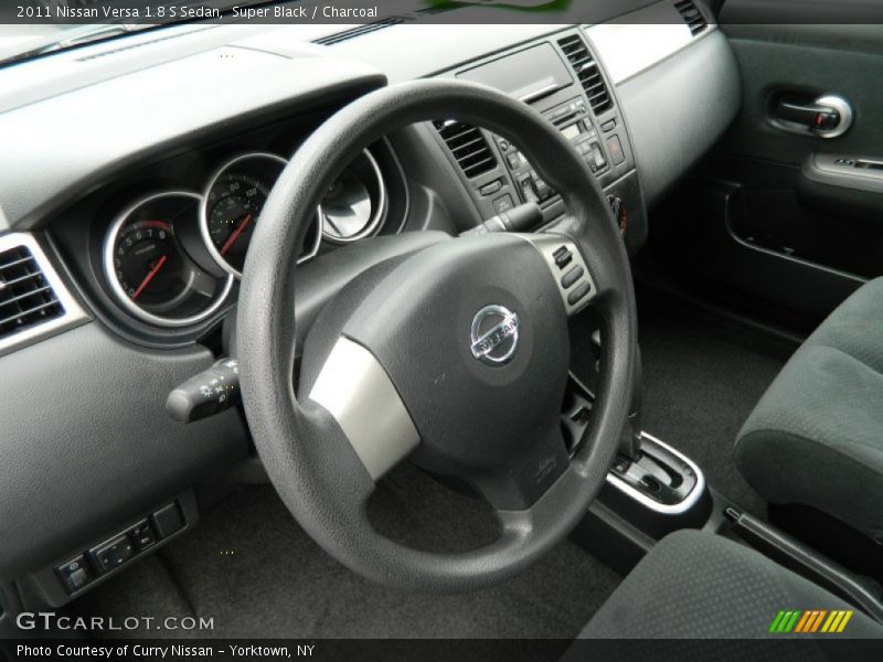 Super Black / Charcoal 2011 Nissan Versa 1.8 S Sedan