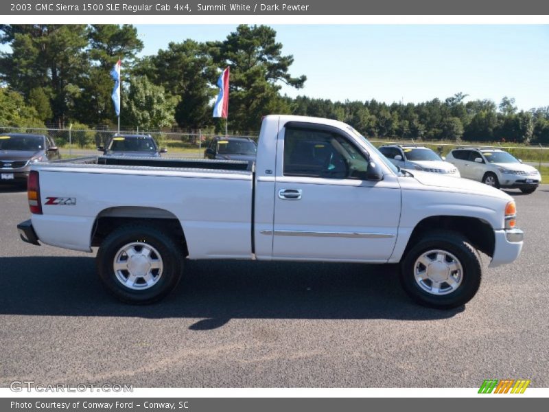 Summit White / Dark Pewter 2003 GMC Sierra 1500 SLE Regular Cab 4x4