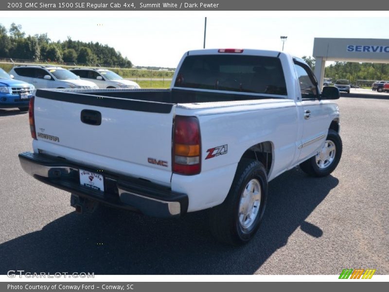 Summit White / Dark Pewter 2003 GMC Sierra 1500 SLE Regular Cab 4x4