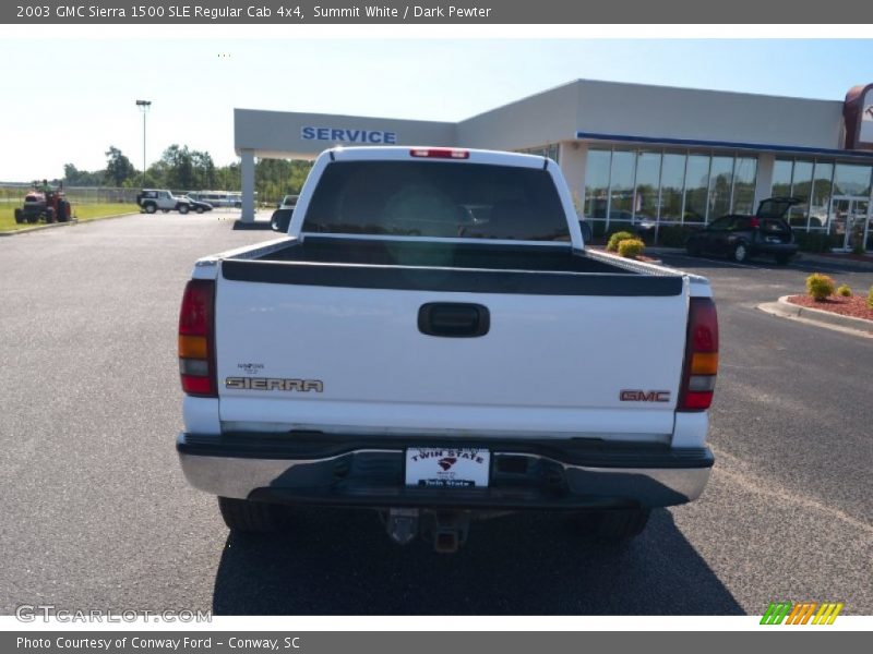 Summit White / Dark Pewter 2003 GMC Sierra 1500 SLE Regular Cab 4x4
