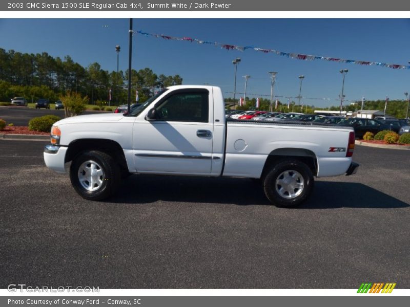 Summit White / Dark Pewter 2003 GMC Sierra 1500 SLE Regular Cab 4x4