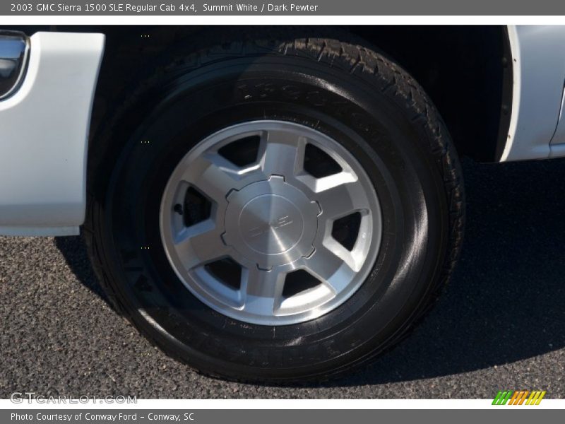 Summit White / Dark Pewter 2003 GMC Sierra 1500 SLE Regular Cab 4x4