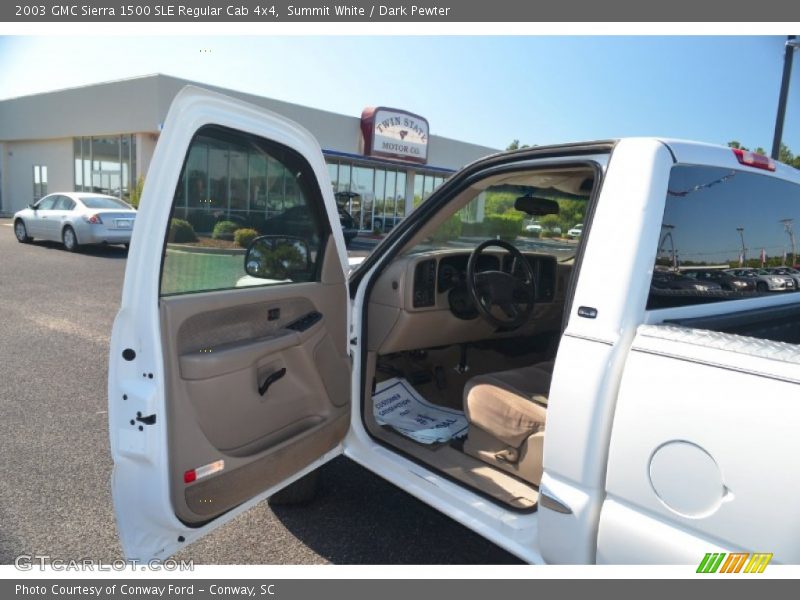 Summit White / Dark Pewter 2003 GMC Sierra 1500 SLE Regular Cab 4x4