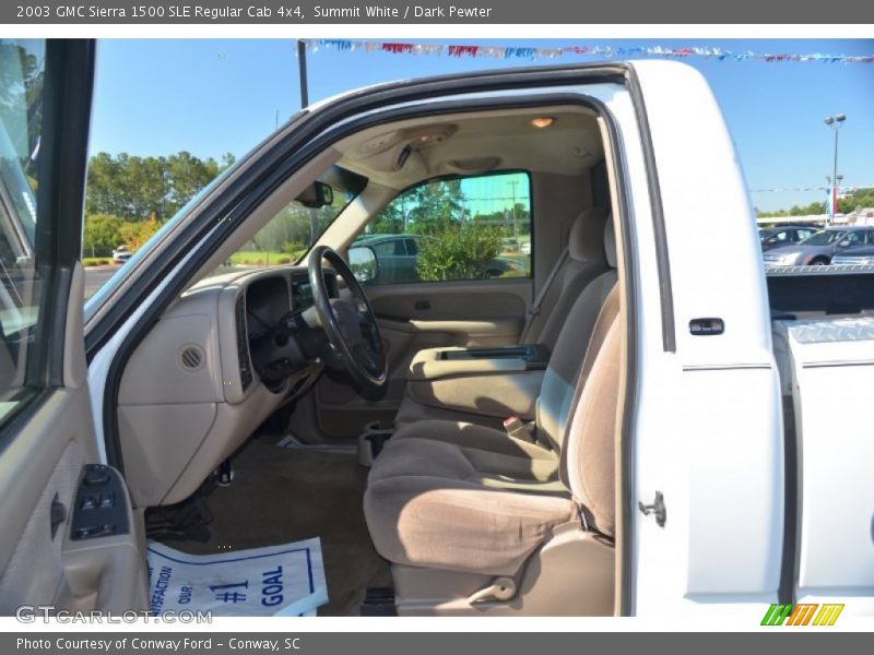 Summit White / Dark Pewter 2003 GMC Sierra 1500 SLE Regular Cab 4x4