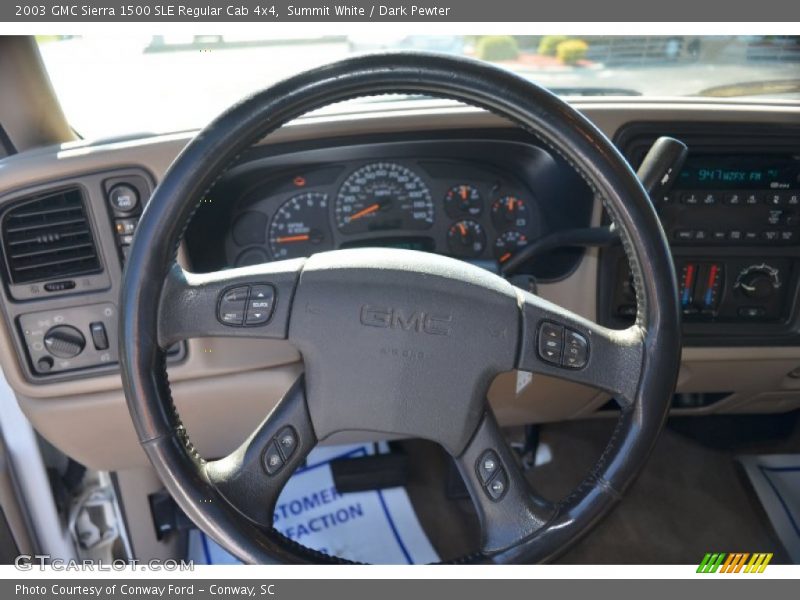 Summit White / Dark Pewter 2003 GMC Sierra 1500 SLE Regular Cab 4x4