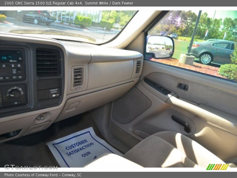 Summit White / Dark Pewter 2003 GMC Sierra 1500 SLE Regular Cab 4x4