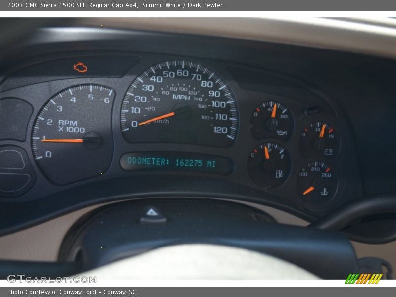 Summit White / Dark Pewter 2003 GMC Sierra 1500 SLE Regular Cab 4x4