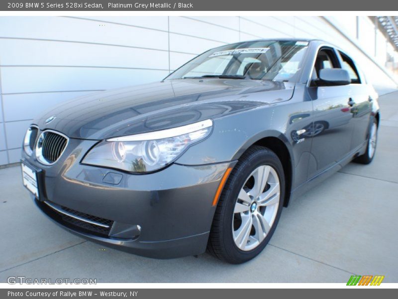 Platinum Grey Metallic / Black 2009 BMW 5 Series 528xi Sedan