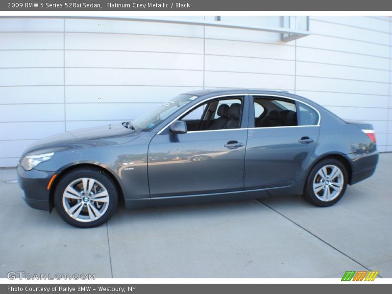 Platinum Grey Metallic / Black 2009 BMW 5 Series 528xi Sedan