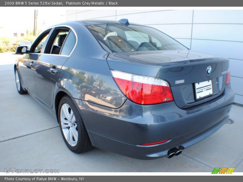 Platinum Grey Metallic / Black 2009 BMW 5 Series 528xi Sedan