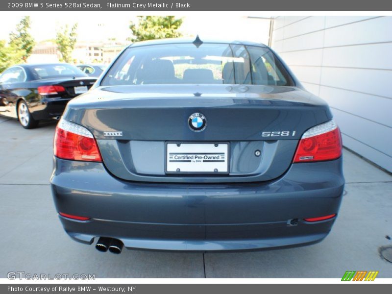 Platinum Grey Metallic / Black 2009 BMW 5 Series 528xi Sedan