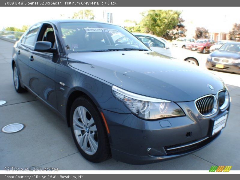 Platinum Grey Metallic / Black 2009 BMW 5 Series 528xi Sedan