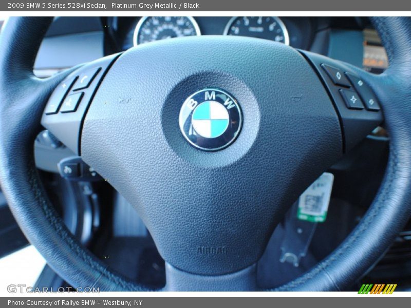 Platinum Grey Metallic / Black 2009 BMW 5 Series 528xi Sedan