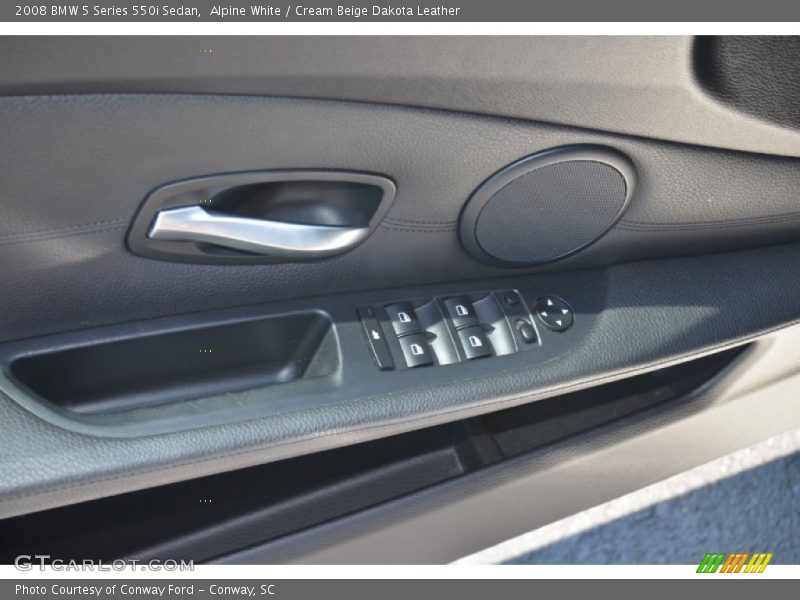 Alpine White / Cream Beige Dakota Leather 2008 BMW 5 Series 550i Sedan