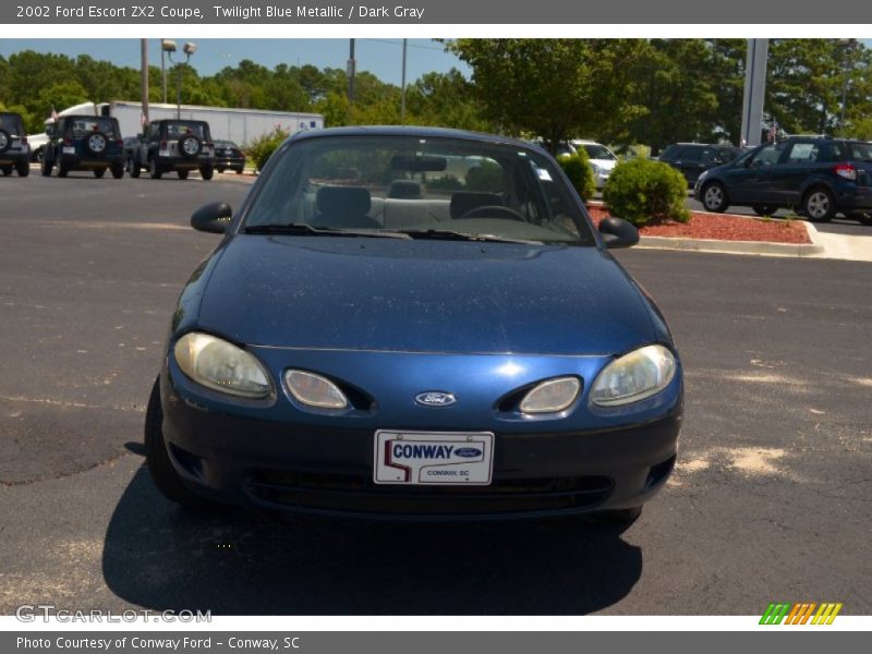 Twilight Blue Metallic / Dark Gray 2002 Ford Escort ZX2 Coupe