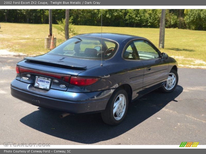 Twilight Blue Metallic / Dark Gray 2002 Ford Escort ZX2 Coupe