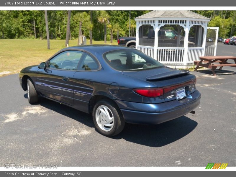 Twilight Blue Metallic / Dark Gray 2002 Ford Escort ZX2 Coupe