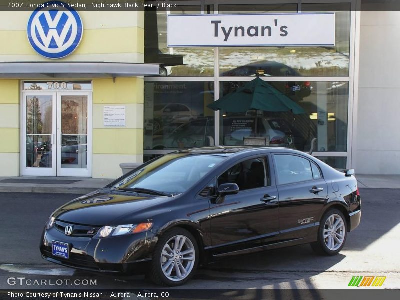 Nighthawk Black Pearl / Black 2007 Honda Civic Si Sedan