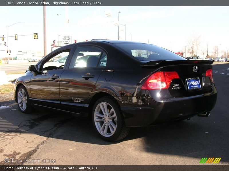 Nighthawk Black Pearl / Black 2007 Honda Civic Si Sedan
