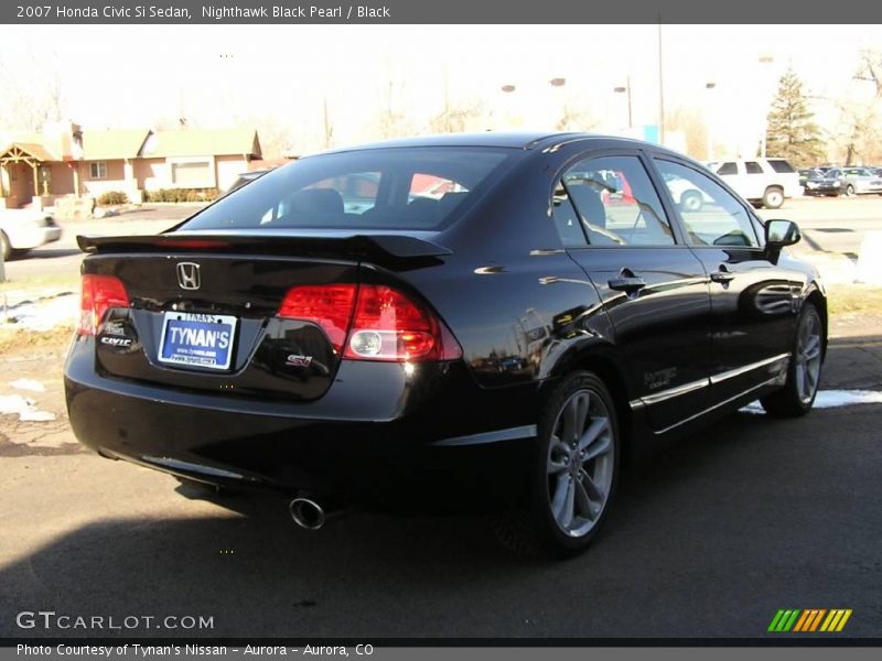 Nighthawk Black Pearl / Black 2007 Honda Civic Si Sedan