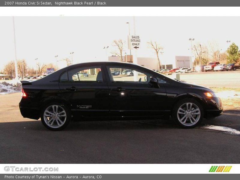 Nighthawk Black Pearl / Black 2007 Honda Civic Si Sedan