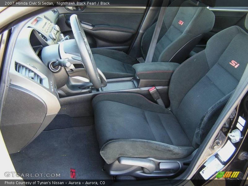 Nighthawk Black Pearl / Black 2007 Honda Civic Si Sedan