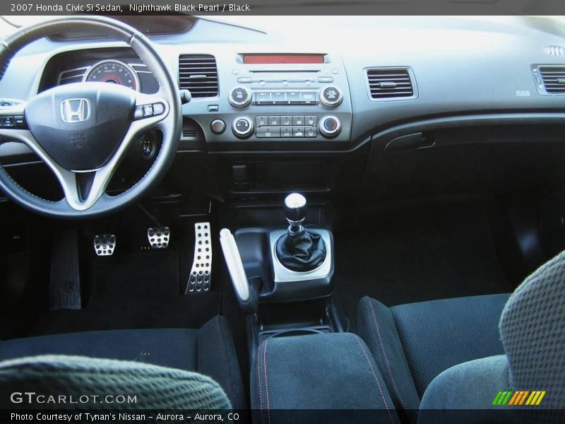 Nighthawk Black Pearl / Black 2007 Honda Civic Si Sedan