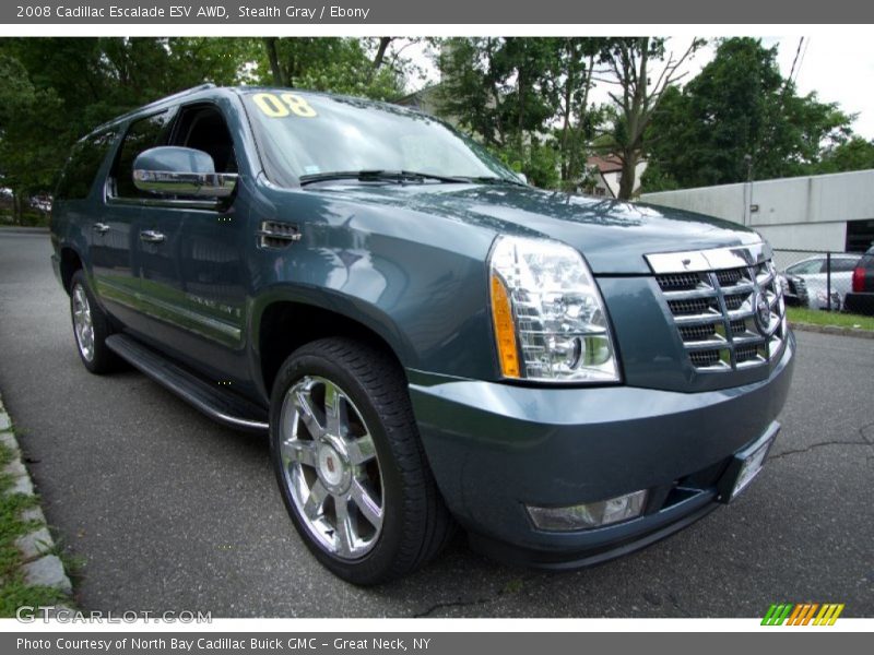 Stealth Gray / Ebony 2008 Cadillac Escalade ESV AWD