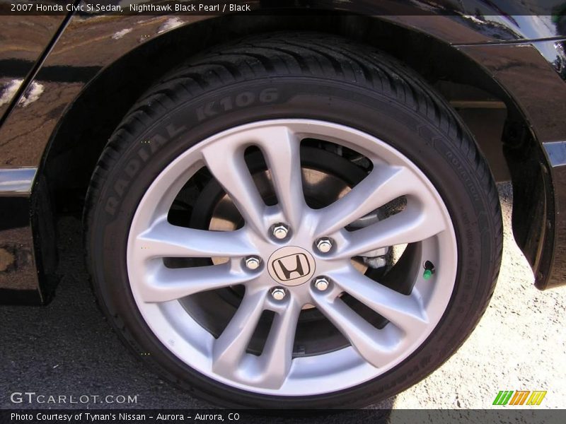 Nighthawk Black Pearl / Black 2007 Honda Civic Si Sedan